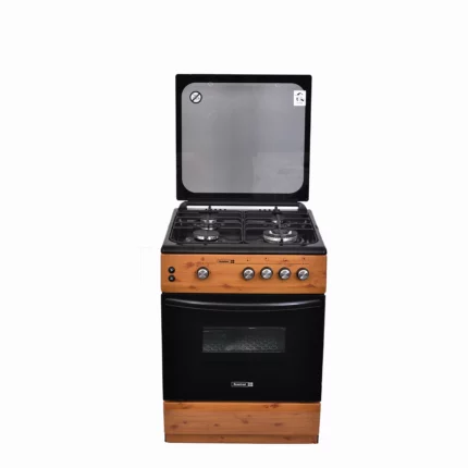 CK6402 NG SCANFROST COOKER 60 X 60 CM WOOD FINISH 4 GAS BURNERS GAS OVEN + GRILL
